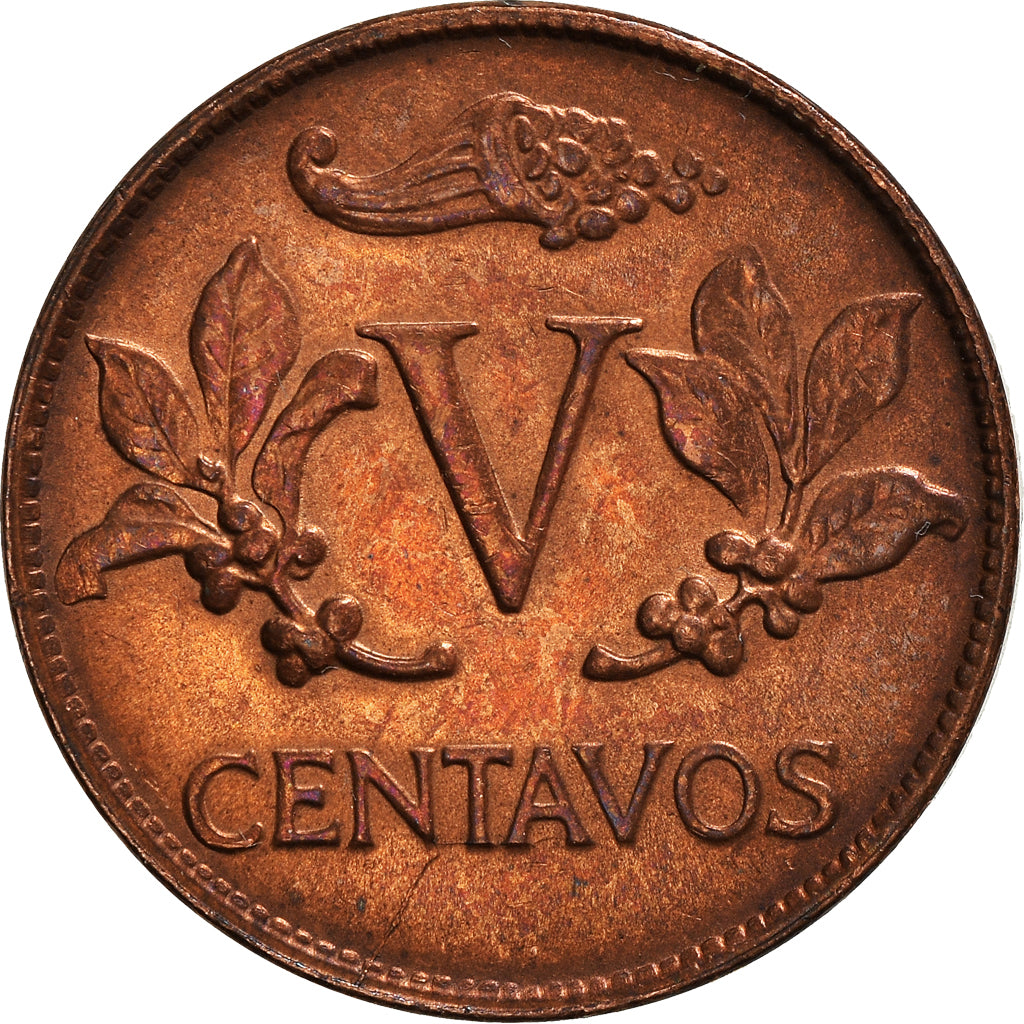 Monnaie, Colombie, 5 Centavos, 1970, TTB+, Copper Clad Steel, KM:206a