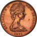 Coin, New Zealand, Elizabeth II, 2 Cents, 1971, EF(40-45), Bronze, KM:32.1