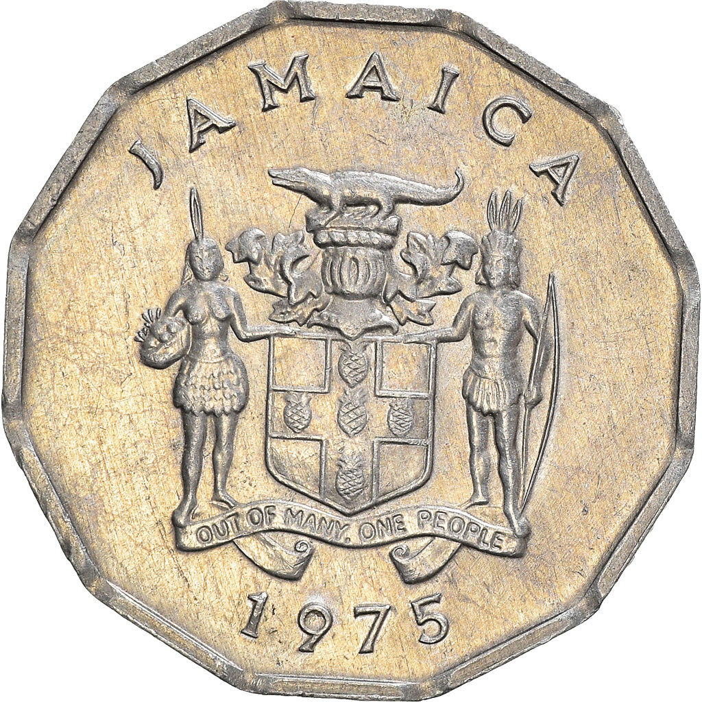 Moneta, Jamaica, Elizabeth II, Cent, 1975, British Royal Mint, AU(50-53)