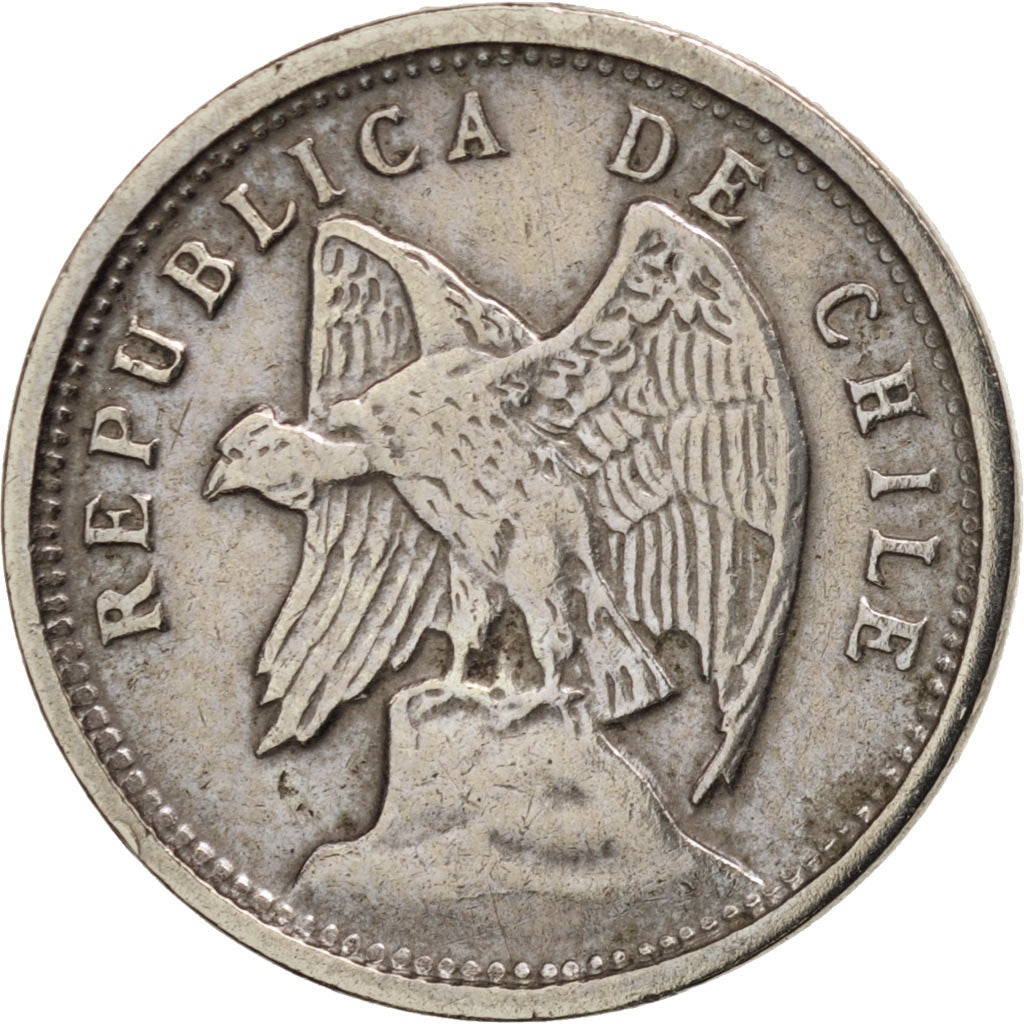 Cile, 5 Centavos, 1928, BB+, Rame-nichel, KM:165