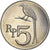 Moneta, Indonesia, 5 Rupiah, 1970, AU(50-53), Aluminium, KM:22