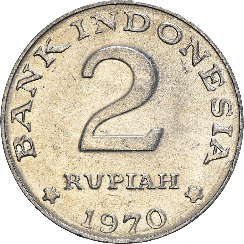 Monnaie, Indonésie, 2 Rupiah, 1970, TTB+, Aluminium, KM:21