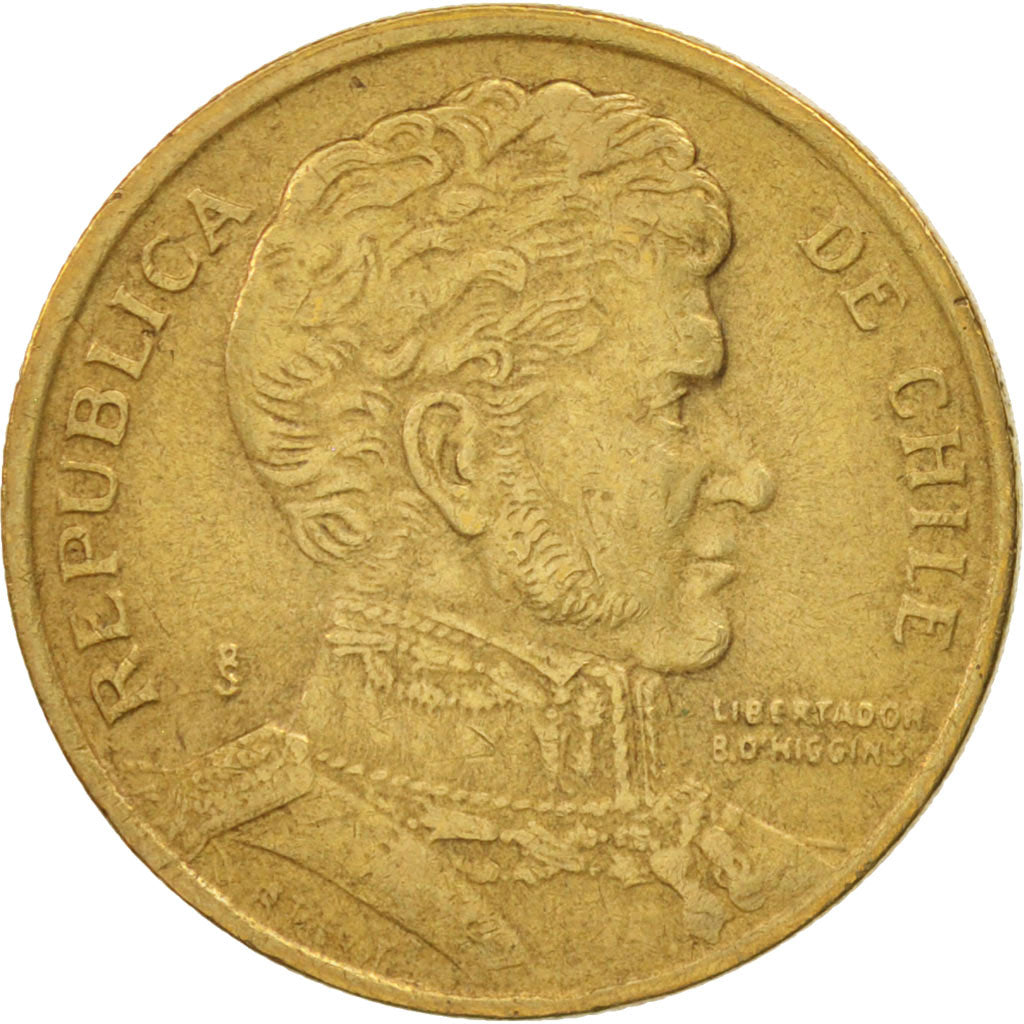 Cile, 10 Pesos, 1995, Santiago, BB, Alluminio-bronzo, KM:228.2