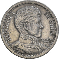 Coin, Chile, Peso, 1954, Santiago, EF(40-45), Aluminum, KM:179a