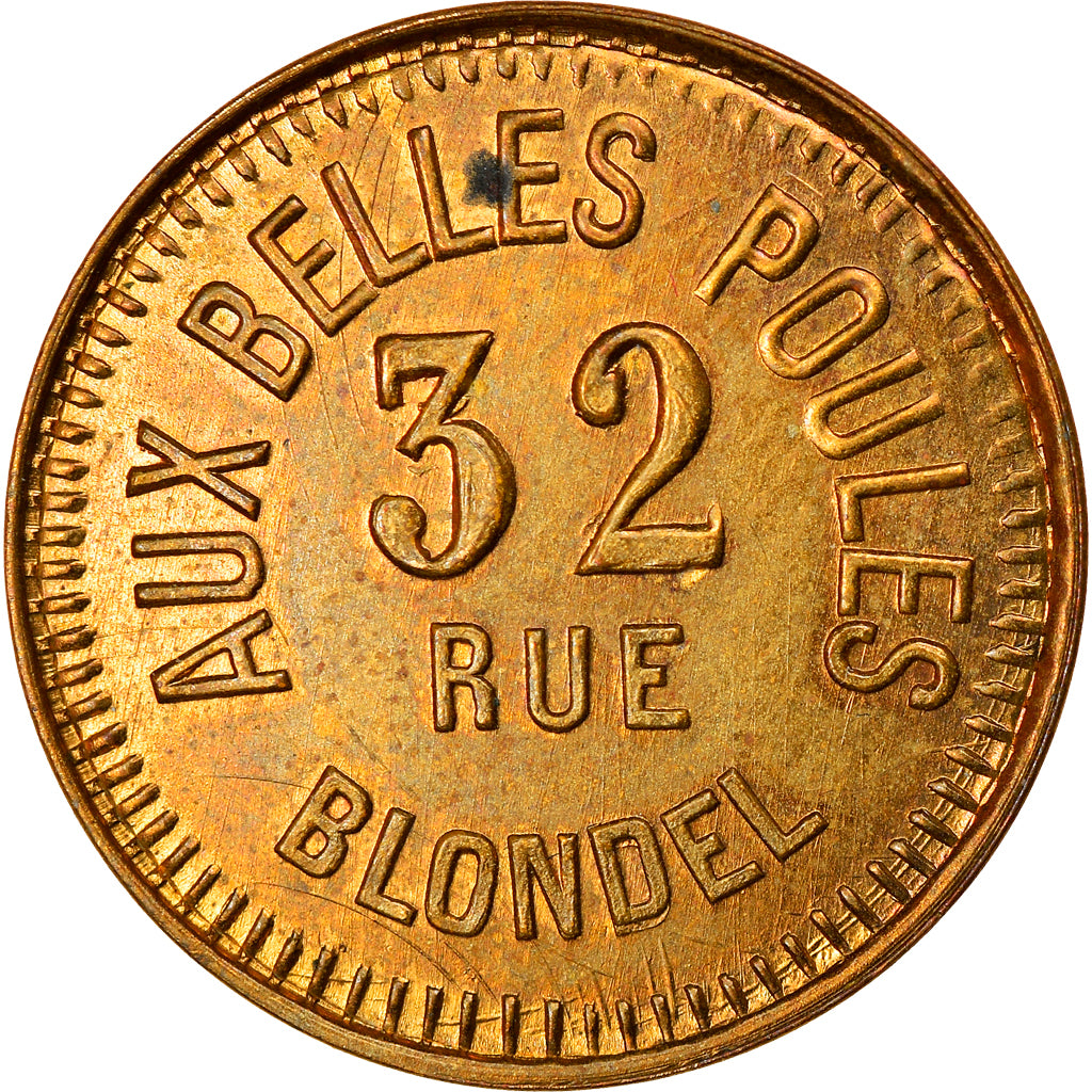 França, Token, Maison close, paris, Aux Belles Poules, 32 Rue Blondel