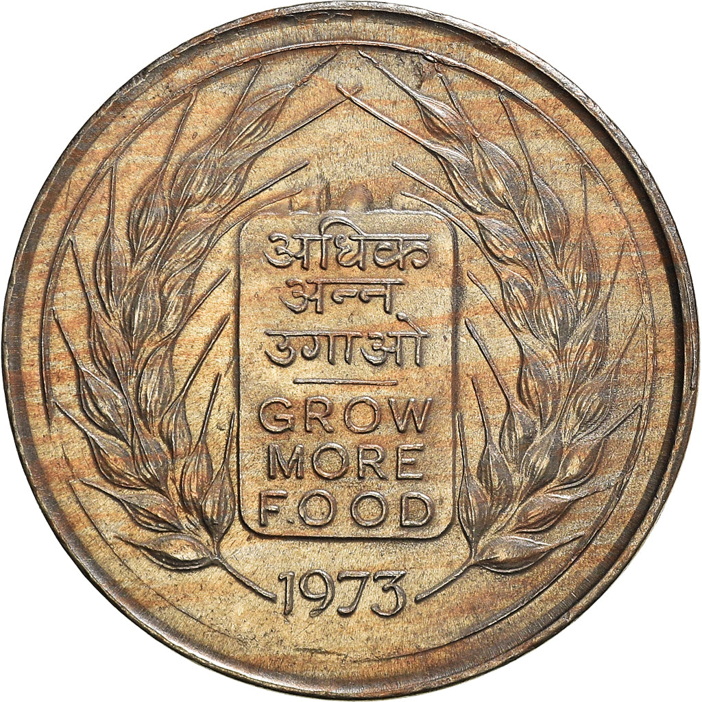 Moneta, REPUBBLICA DELL’INDIA, 50 Paise, 1973, SPL-, Rame-nichel, KM:62