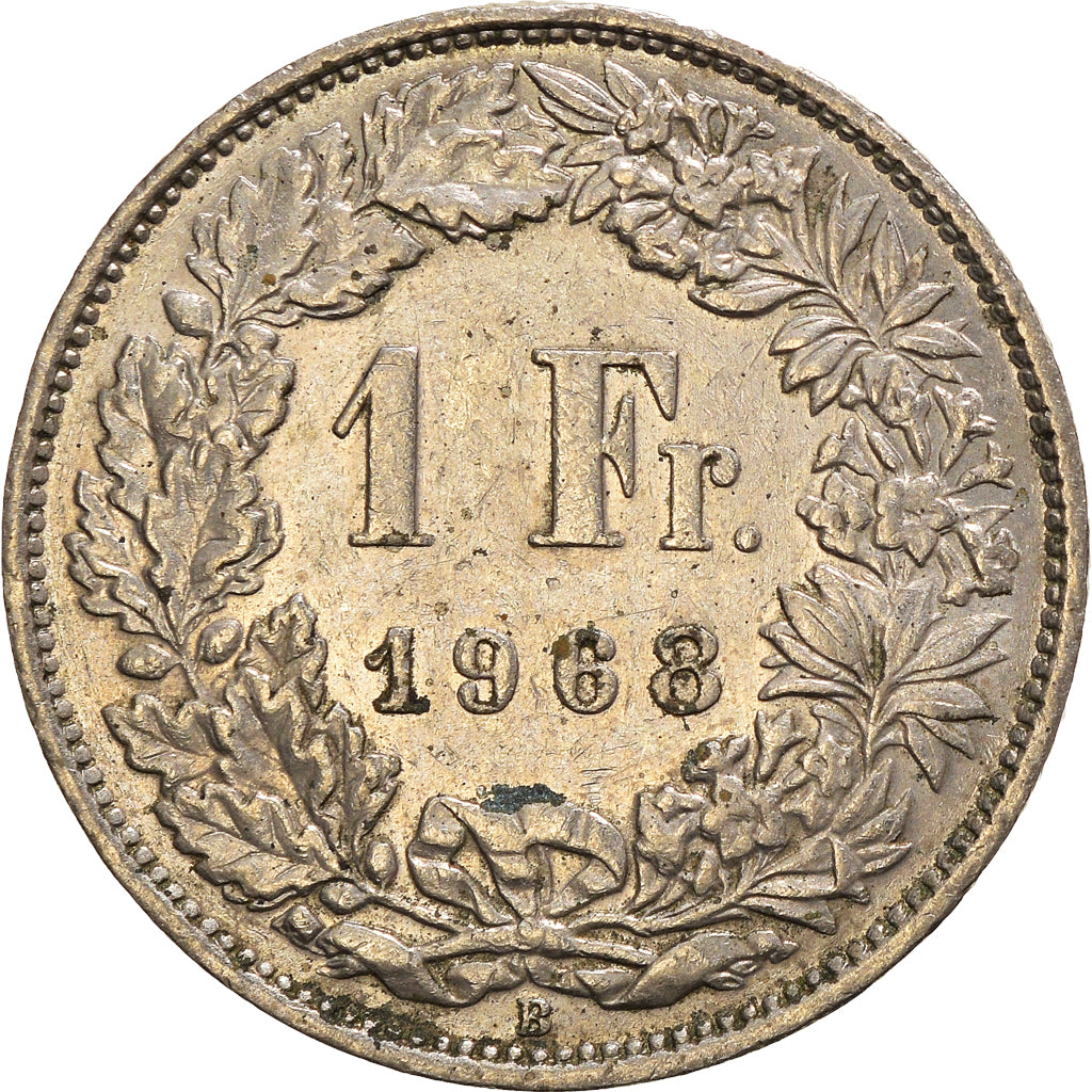 Moneta, Svizzera, Franc, 1968, Bern, MB+, Rame-nichel, KM:24a.1