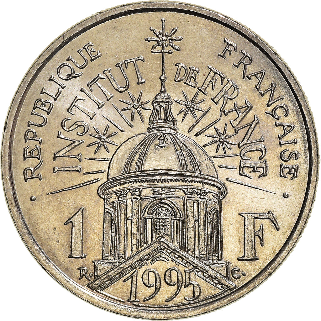 Munten, Frankrijk, Institut, Franc, 1995, ZF+, Nickel, KM:1133, Gadoury:480