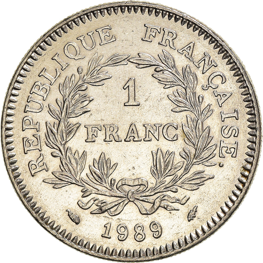Moeda, França, 1 Franc, 1989, EF(40-45), Níquel, KM:967, Gadoury:477