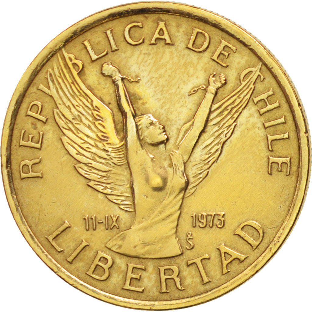 Moneda, Chile, 10 Pesos, 1981, Santiago, MBC, Aluminio - bronce, KM:218.1