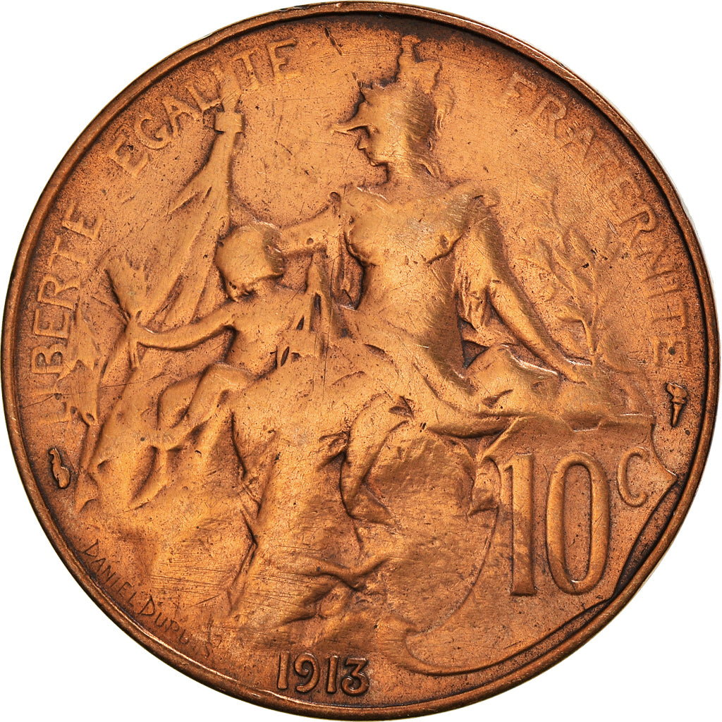 Coin, France, Dupuis, 10 Centimes, 1913, Paris, VF(20-25), Bronze, KM:843