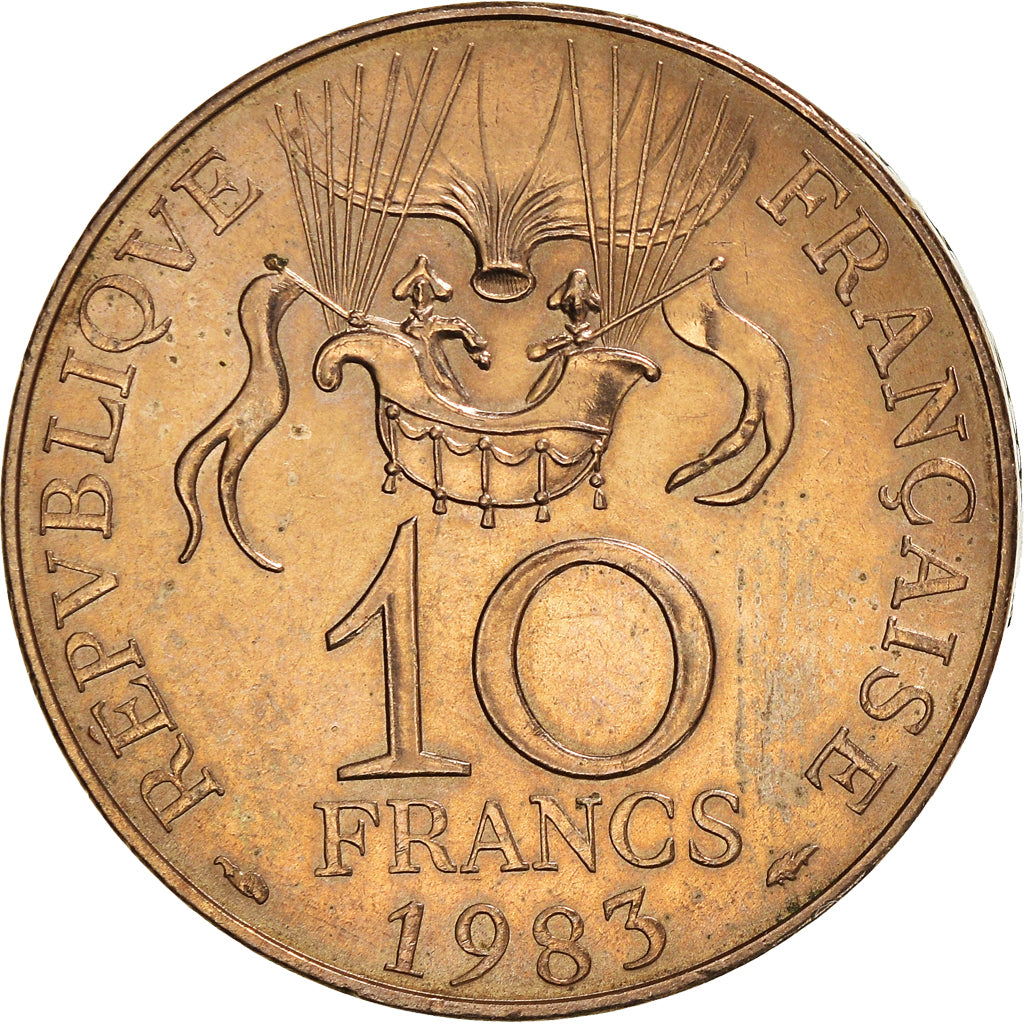Moneta, Francia, La conquête, 10 Francs, 1983, BB, Nichel-bronzo, KM:952