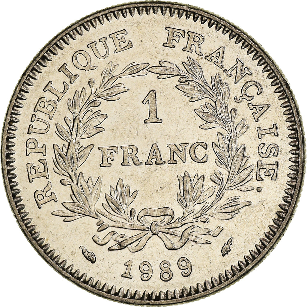 Munten, Frankrijk, 1 Franc, 1989, ZF, Nickel, KM:967, Gadoury:477