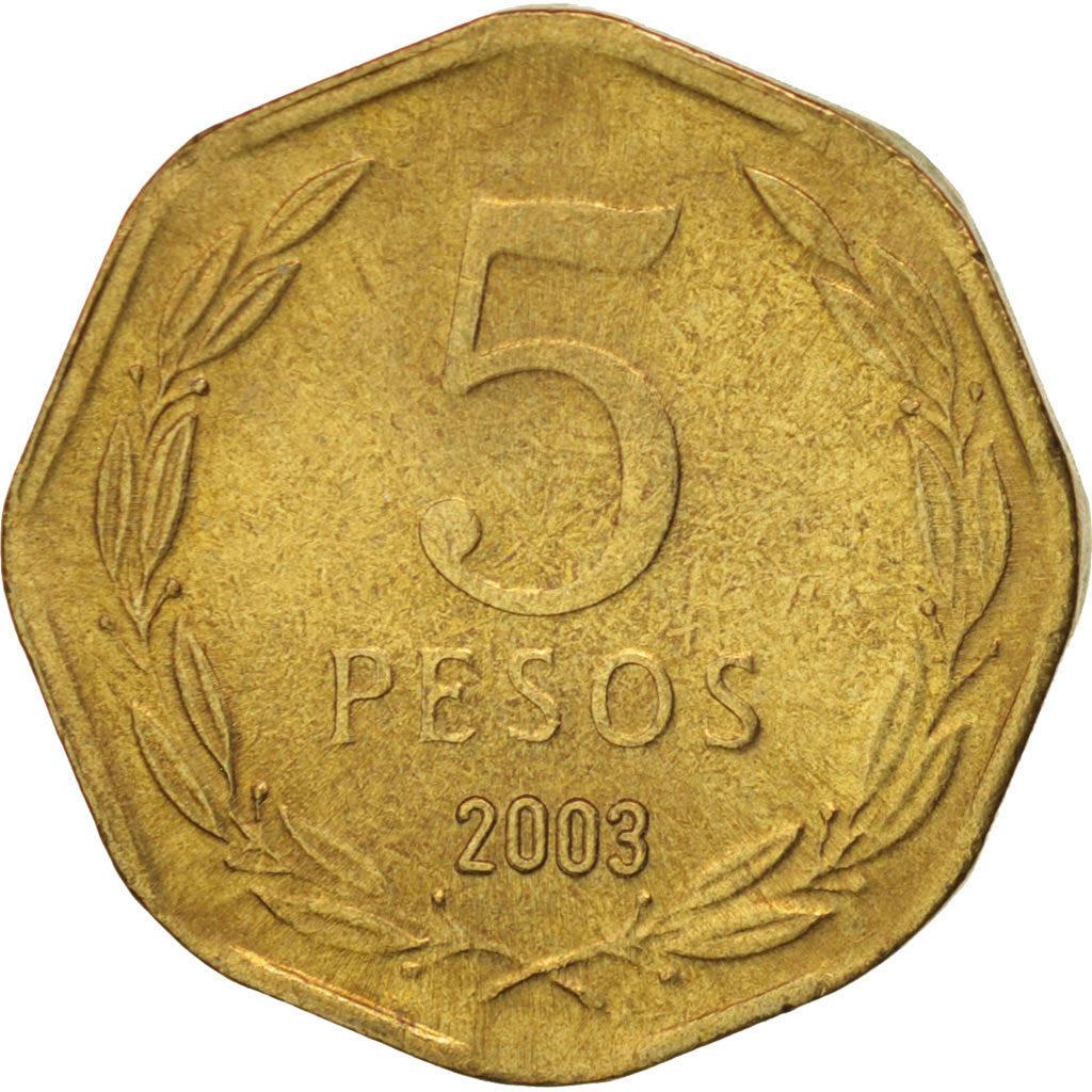Monnaie, Chile, 5 Pesos, 2003, Santiago, SUP, Aluminum-Bronze, KM:232
