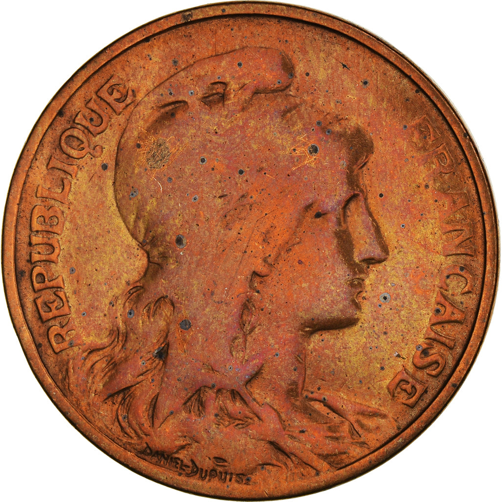 Moeda, França, Dupuis, 10 Centimes, 1901, Paris, F(12-15), Bronze, KM:843