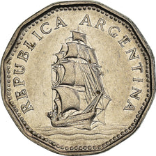 Coin, Argentina, 5 Pesos, 1964, EF(40-45), Nickel Clad Steel, KM:59