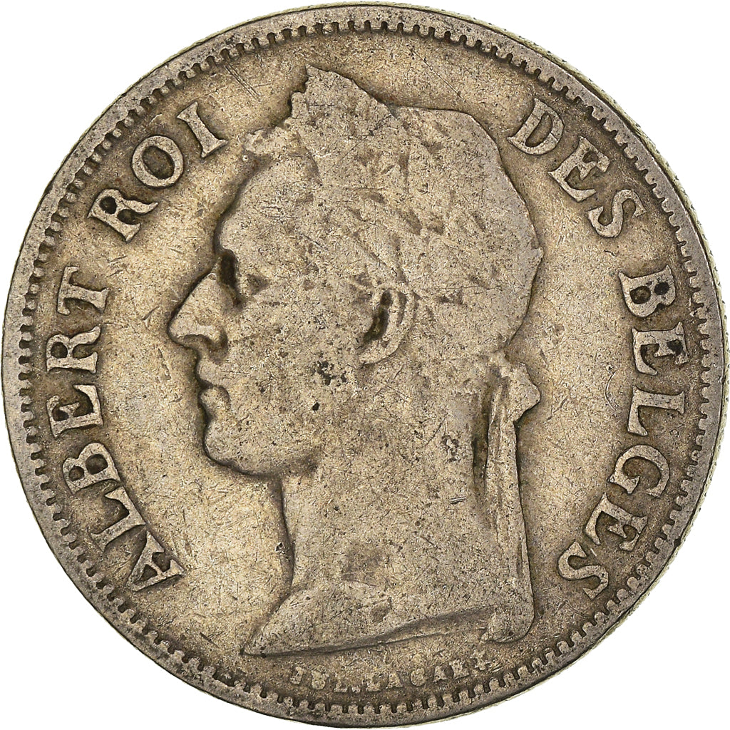 Coin, Belgian Congo, 50 Centimes, 1929, VF(30-35), Copper-nickel, KM:22