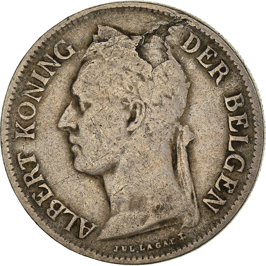 Coin, Belgian Congo, 50 Centimes, 1921, VF(20-25), Copper-nickel, KM:23
