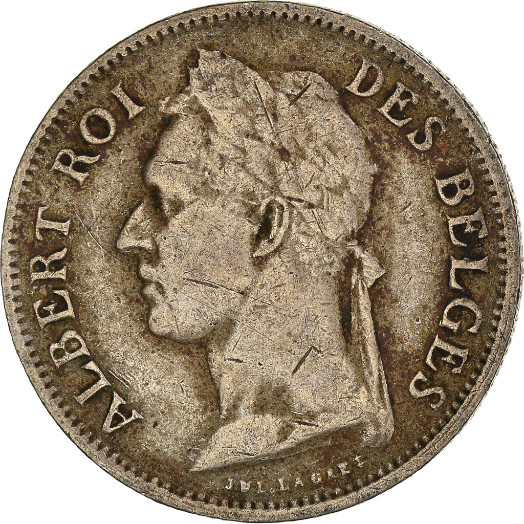 Moneta, Congo belga, 50 Centimes, 1926, MB+, Rame-nichel, KM:22