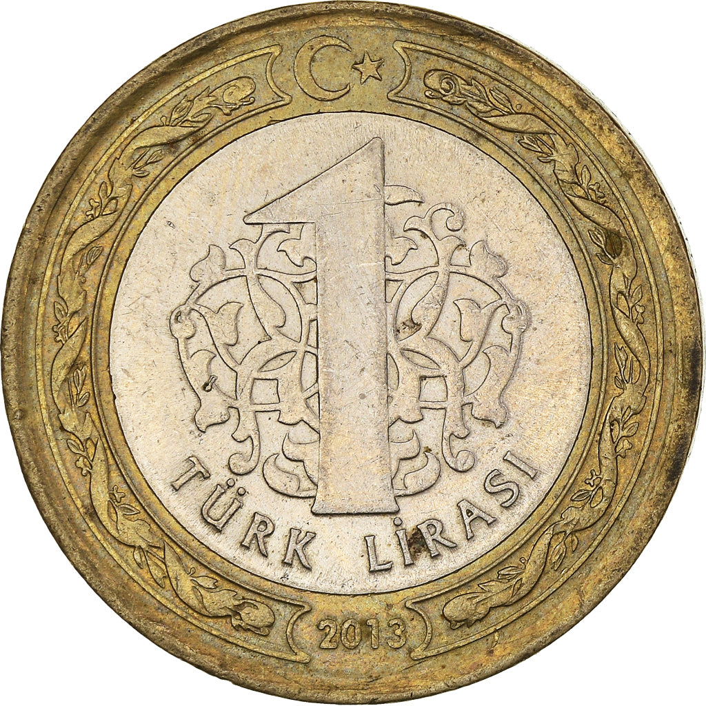 Moneta, Turchia, Lira, 2013, BB, Bi-metallico, KM:1244