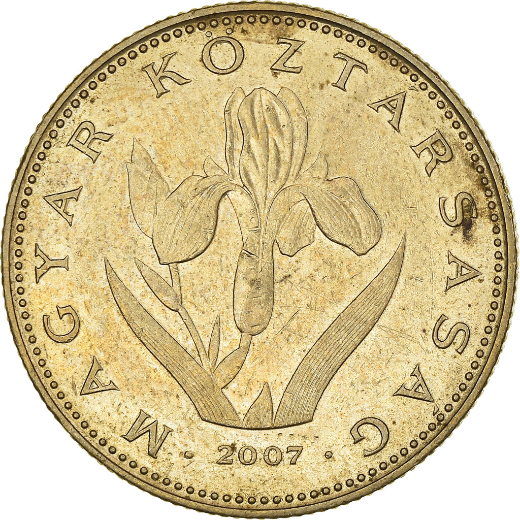Moneta, Ungheria, 20 Forint, 2007, Budapest, MB+, Nichel-ottone, KM:696