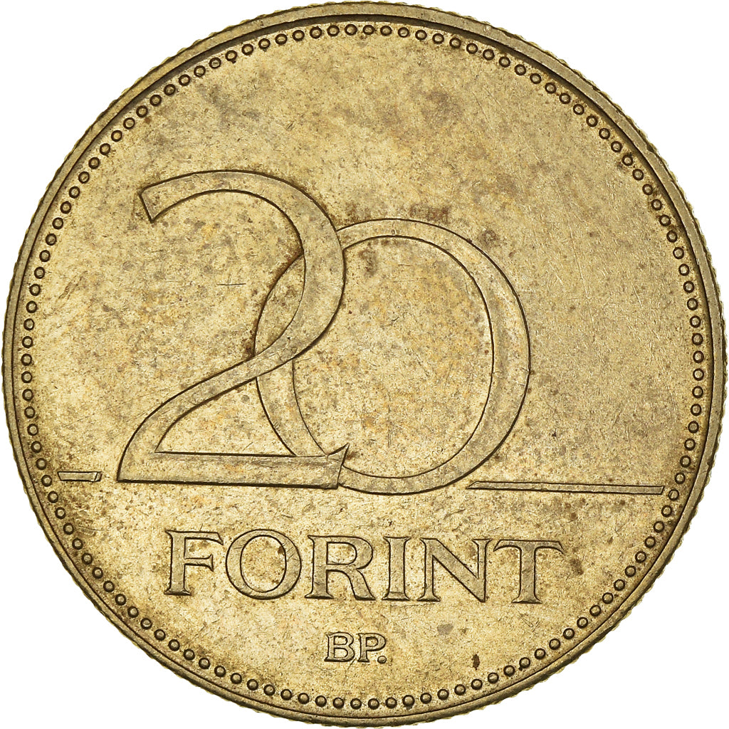 Moneta, Ungheria, 20 Forint, 2007, Budapest, MB+, Nichel-ottone, KM:696