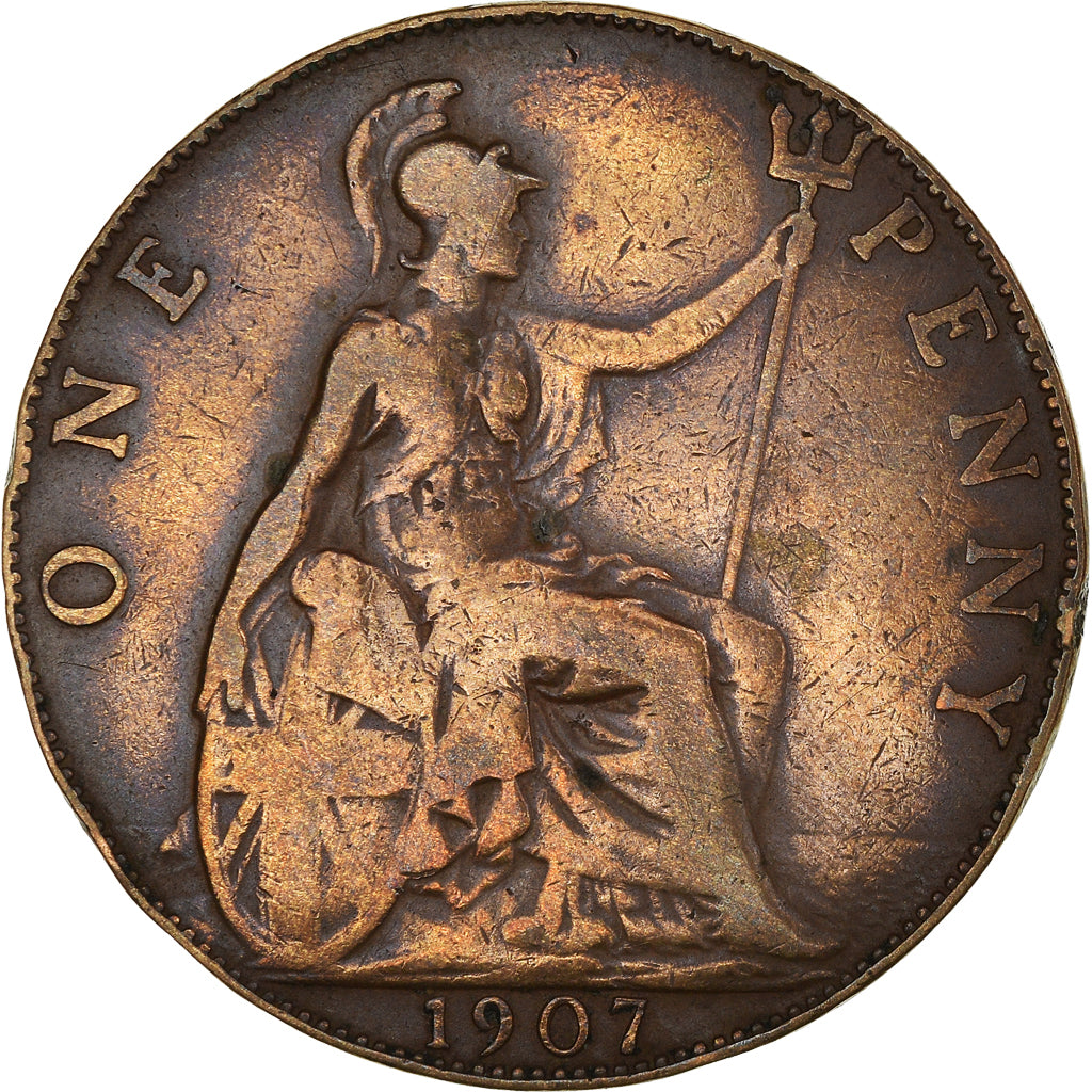 Münze, Großbritannien, Edward VII, Penny, 1907, S, Bronze, KM:794.2