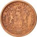 Moneda, Sudáfrica, Cent, 1995, EBC, Cobre chapado en acero, KM:132