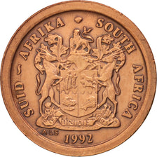 Munten, Zuid Afrika, 2 Cents, 1992, ZF+, Copper Plated Steel, KM:133