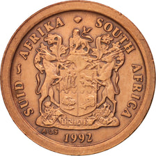 Monnaie, Afrique du Sud, 2 Cents, 1992, TTB+, Copper Plated Steel, KM:133