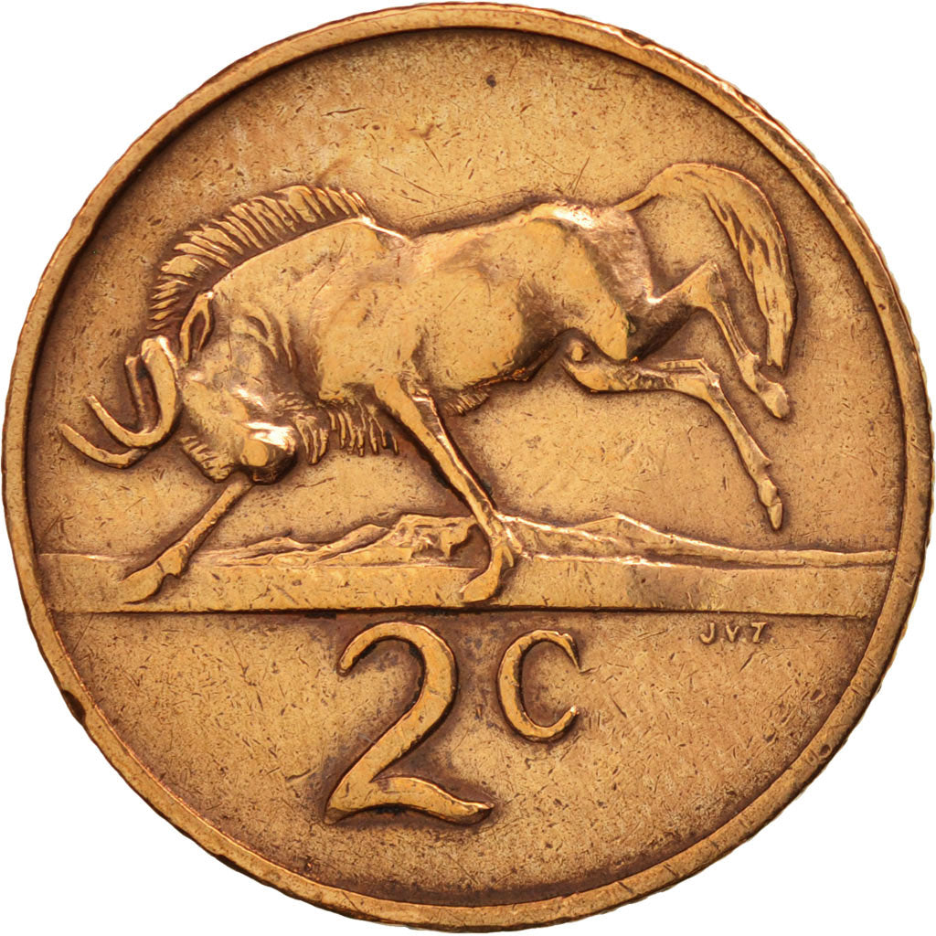 South Africa, 2 Cents, 1968, EF(40-45), Bronze, KM:75.2