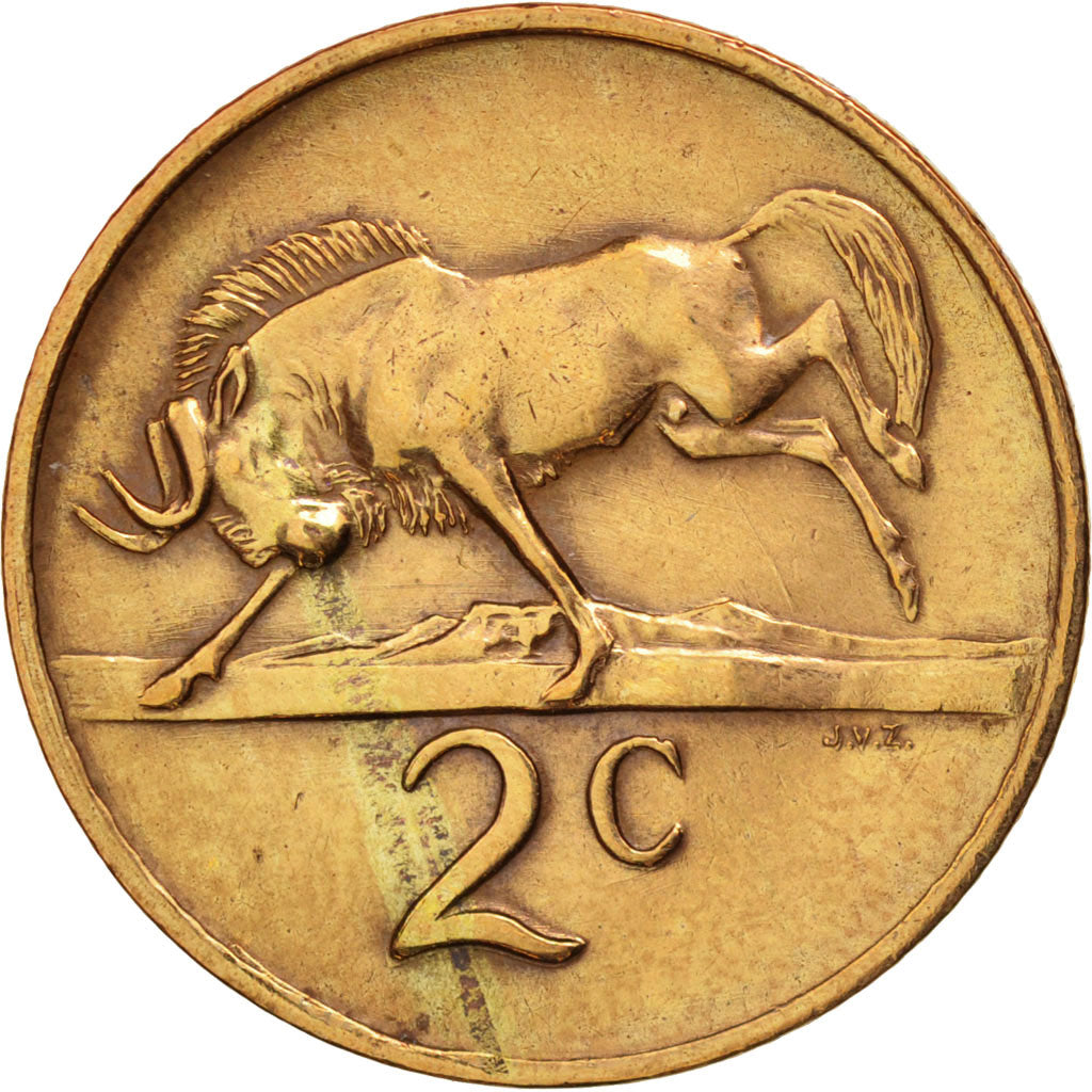 Coin, South Africa, 2 Cents, 1976, AU(55-58), Bronze, KM:92
