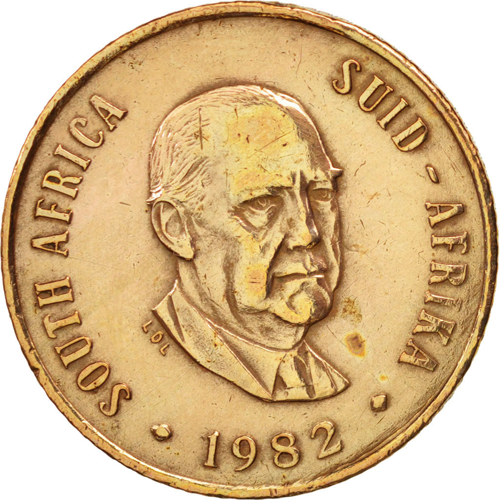 South Africa, 2 Cents, 1982, AU(50-53), Bronze, KM:110