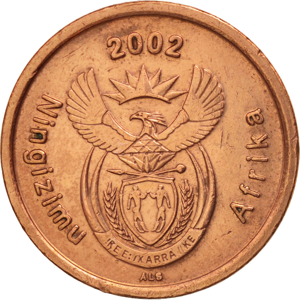 South Africa, 5 Cents, 2002, Pretoria, EF(40-45), Copper Plated Steel, KM:268
