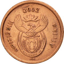 South Africa, 5 Cents, 2002, Pretoria, EF(40-45), Copper Plated Steel, KM:268