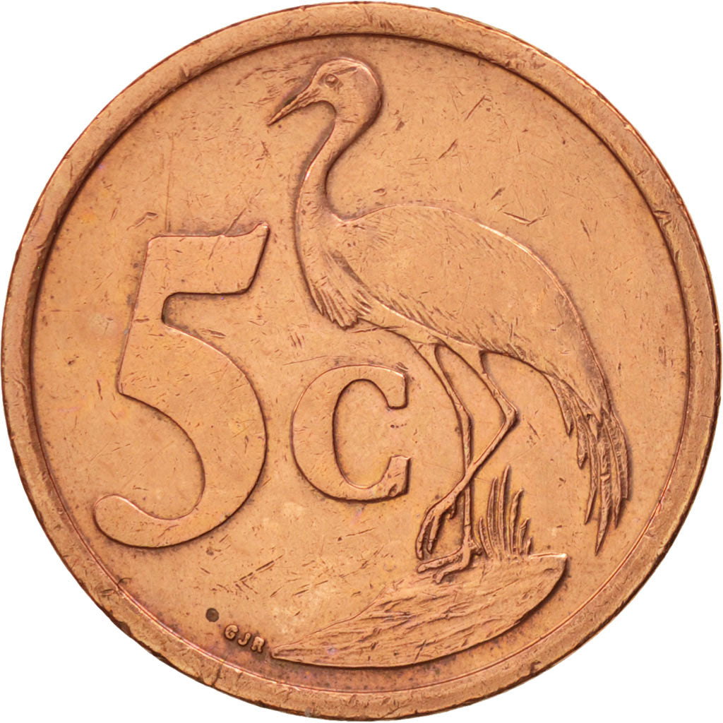 South Africa, 5 Cents, 2002, Pretoria, EF(40-45), Copper Plated Steel, KM:268