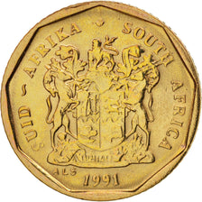 South Africa, 10 Cents, 1991, MS(63), Bronze Plated Steel, KM:135