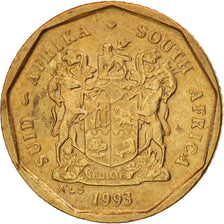 Coin, South Africa, 10 Cents, 1993, AU(55-58), Bronze Plated Steel, KM:135