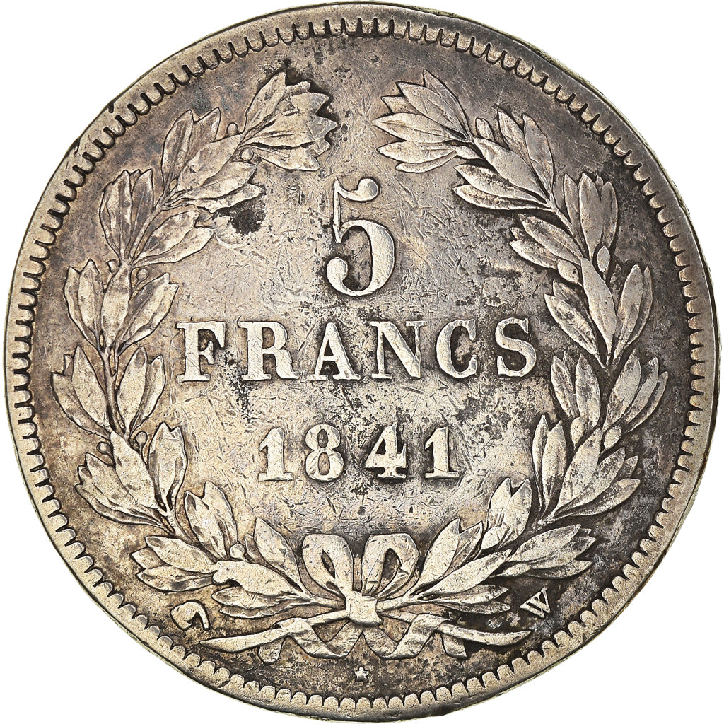 Munten, Frankrijk, Louis-Philippe, 5 Francs, 1841, Lille, FR+, Zilver