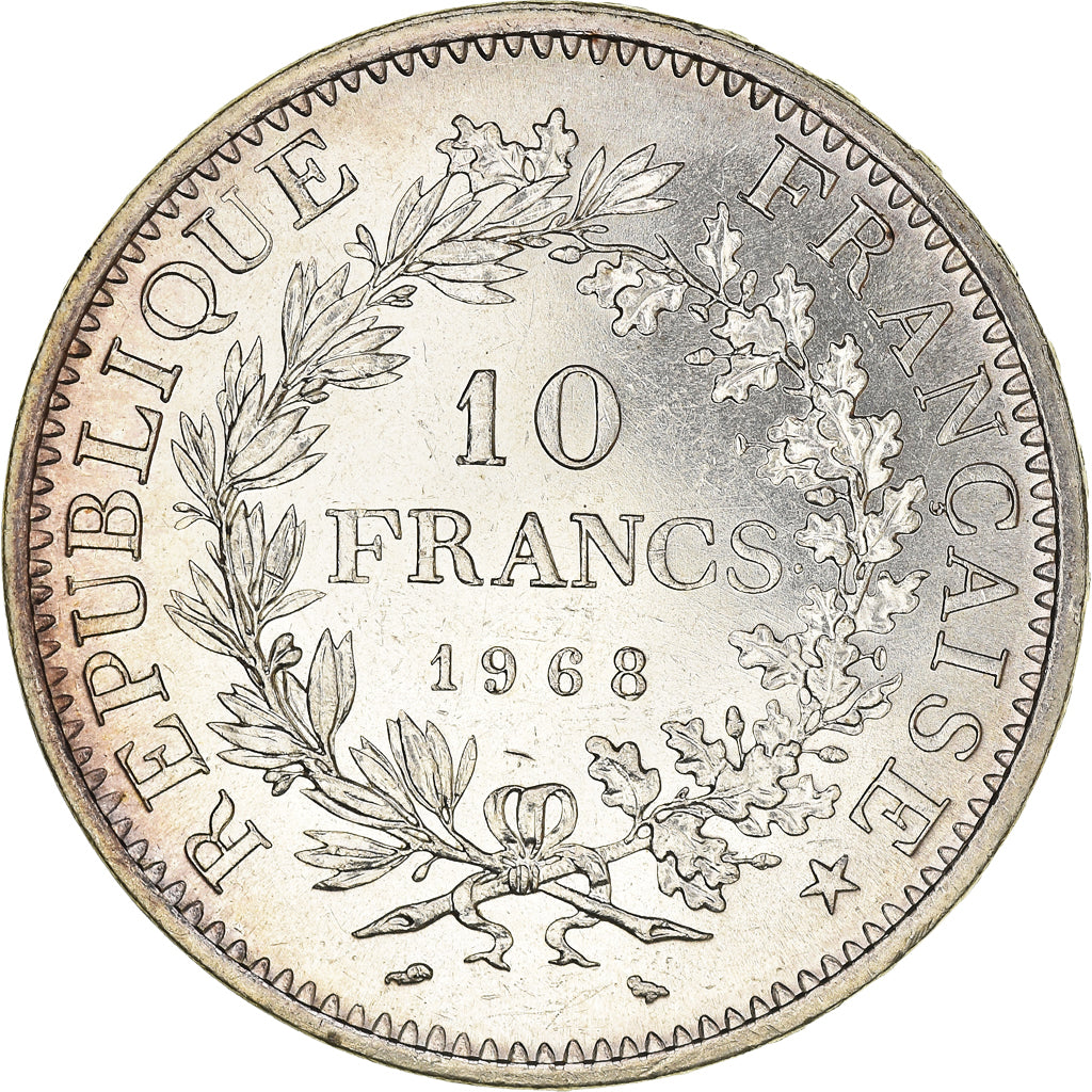 Coin, France, Hercule, 10 Francs, 1968, Paris, AU(55-58), Silver, KM:932