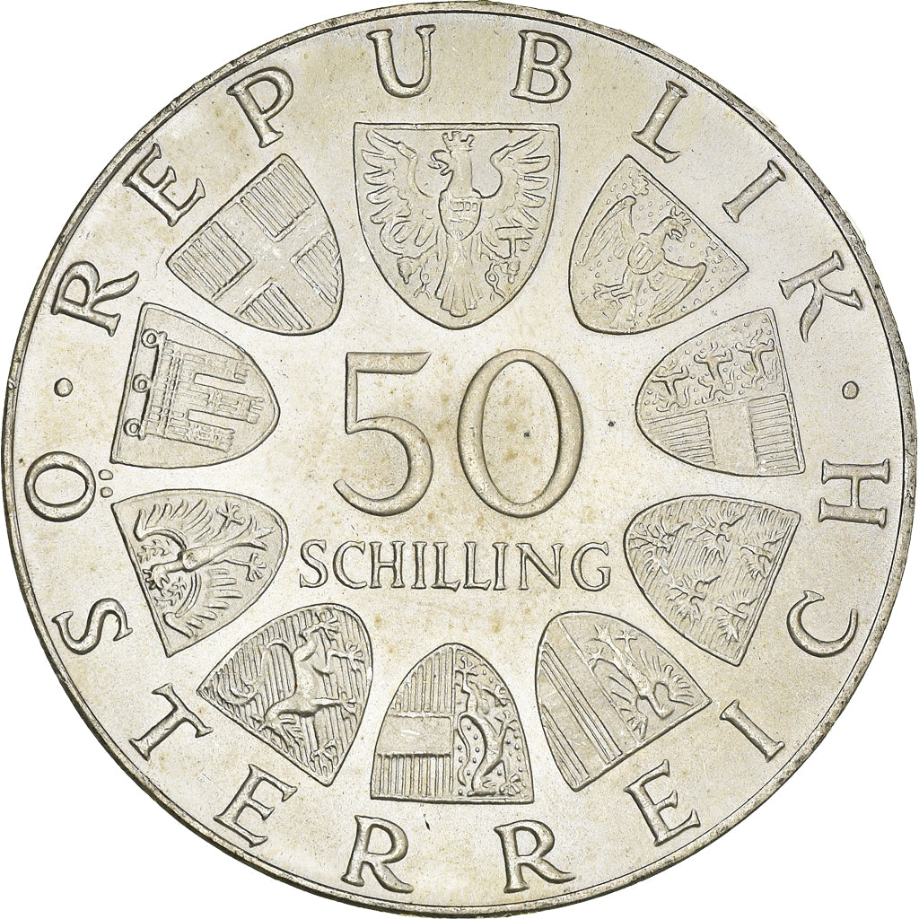 Coin, Austria, 50 Schilling, 1974, AU(50-53), Silver, KM:2919