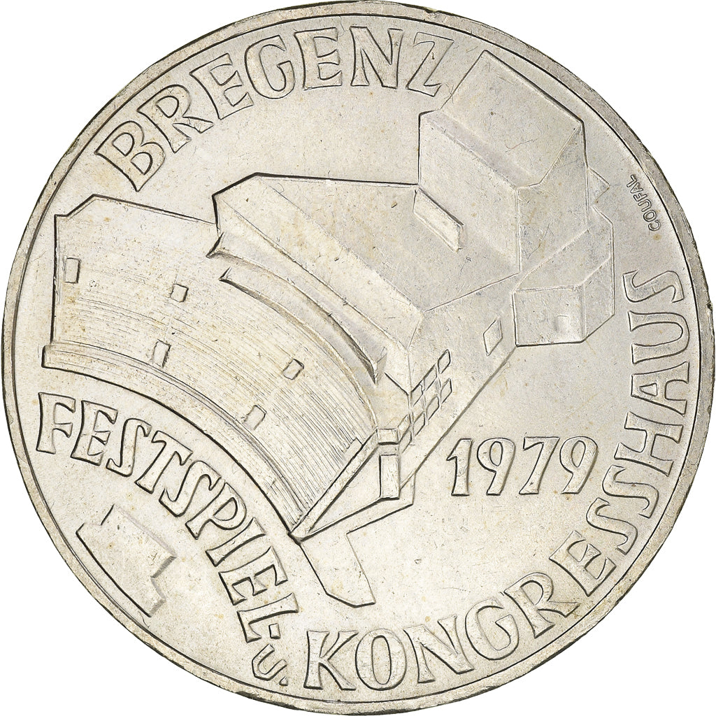 Coin, Austria, Festival and Congress Hall at Bregenz, 100 Schilling, 1979