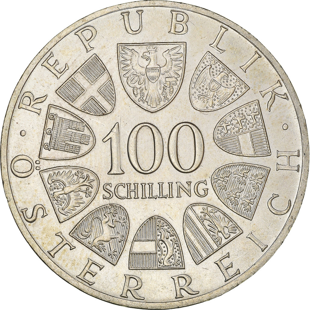 Coin, Austria, Festival and Congress Hall at Bregenz, 100 Schilling, 1979