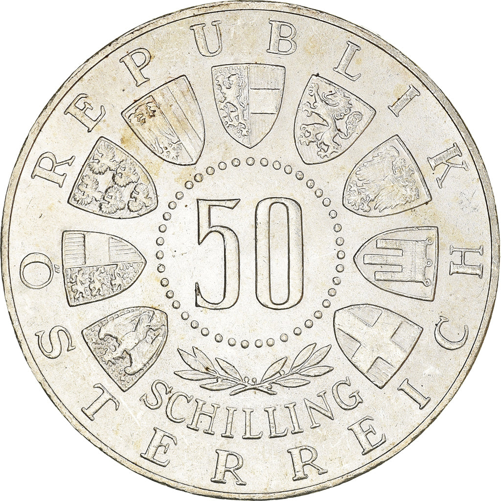 Coin, Austria, 50 Schilling, 1964, AU(50-53), Silver, KM:2896