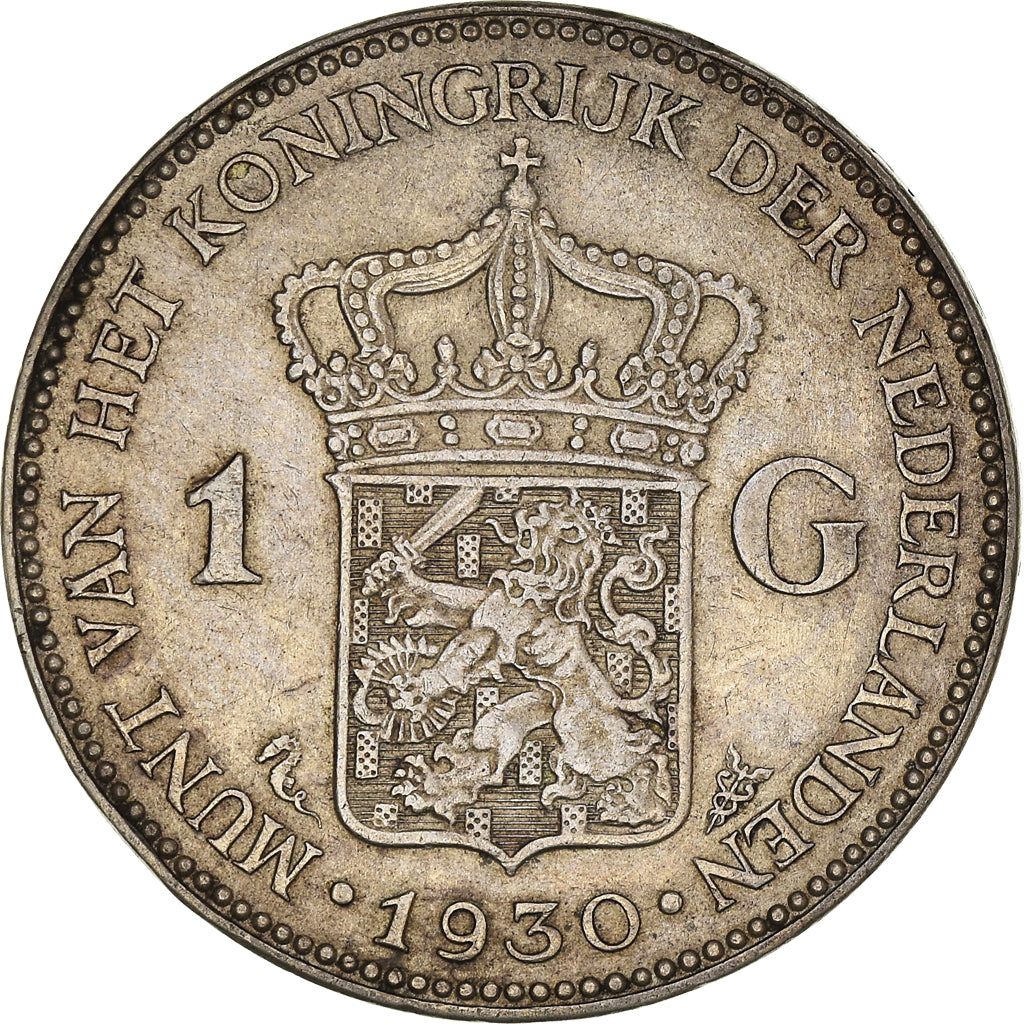 Coin, Netherlands, Wilhelmina I, Gulden, 1930, EF(40-45), Silver, KM:161.1