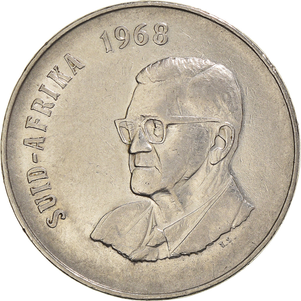 Monnaie, Afrique du Sud, 50 Cents, 1968, TTB, Nickel, KM:79.2