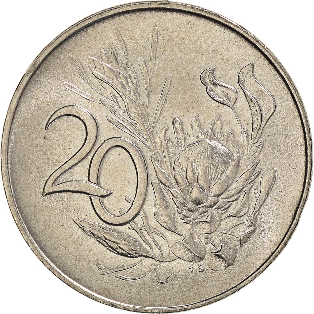 Monnaie, Afrique du Sud, 20 Cents, 1967, SPL, Nickel, KM:69.1
