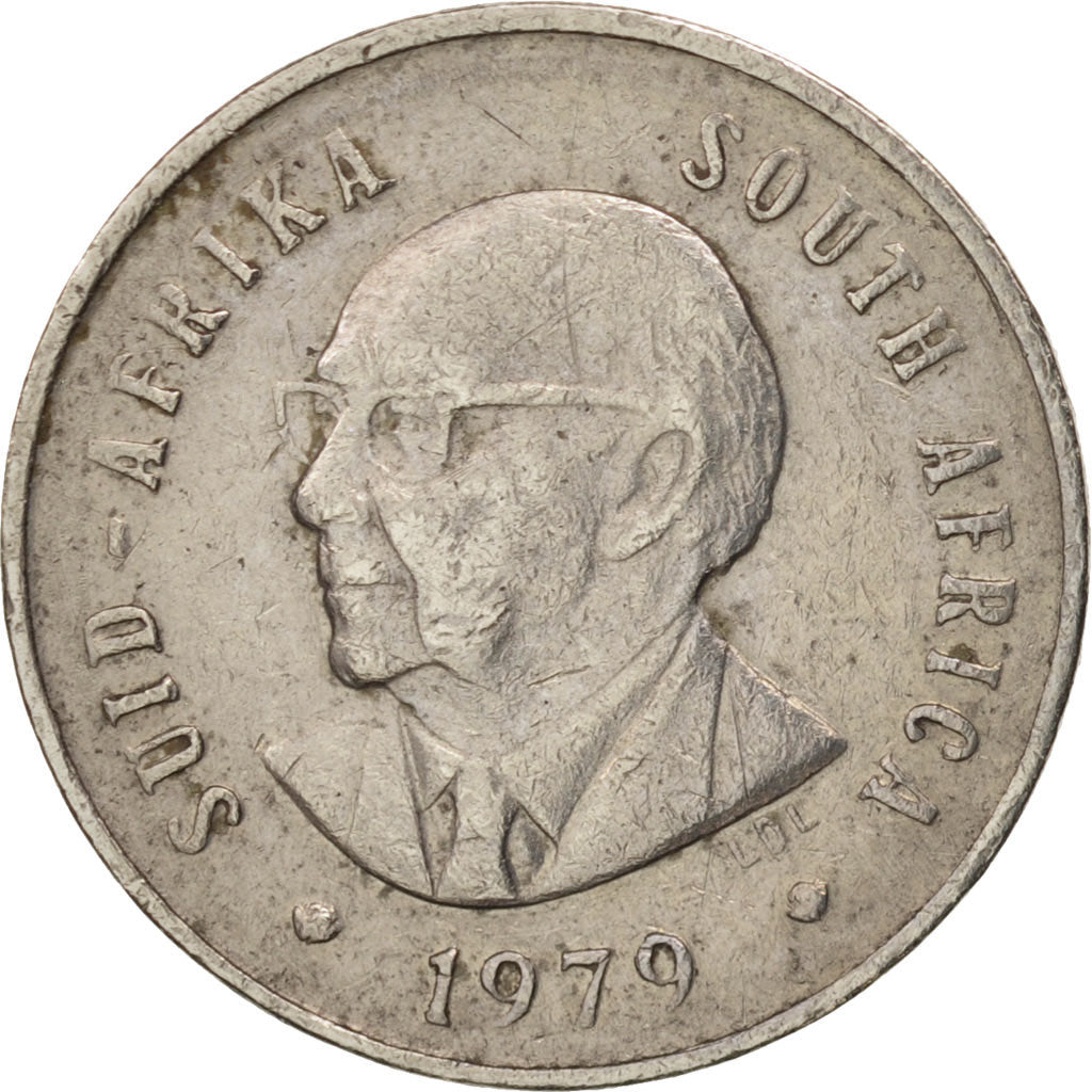 South Africa, 5 Cents, 1979, EF(40-45), Nickel, KM:100