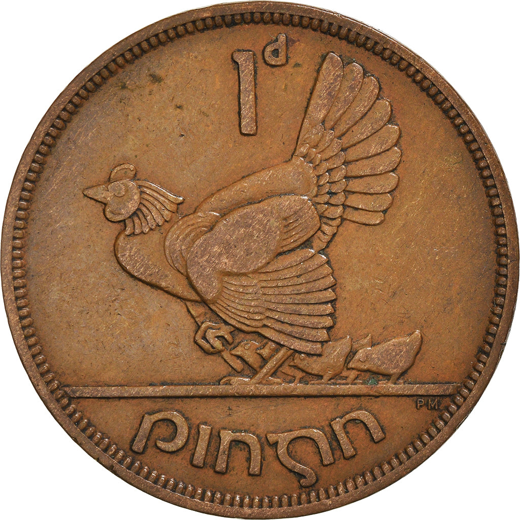 Moneta, REPUBLIKA IRLANDII, Penny, 1946, EF(40-45), Brązowy, KM:11