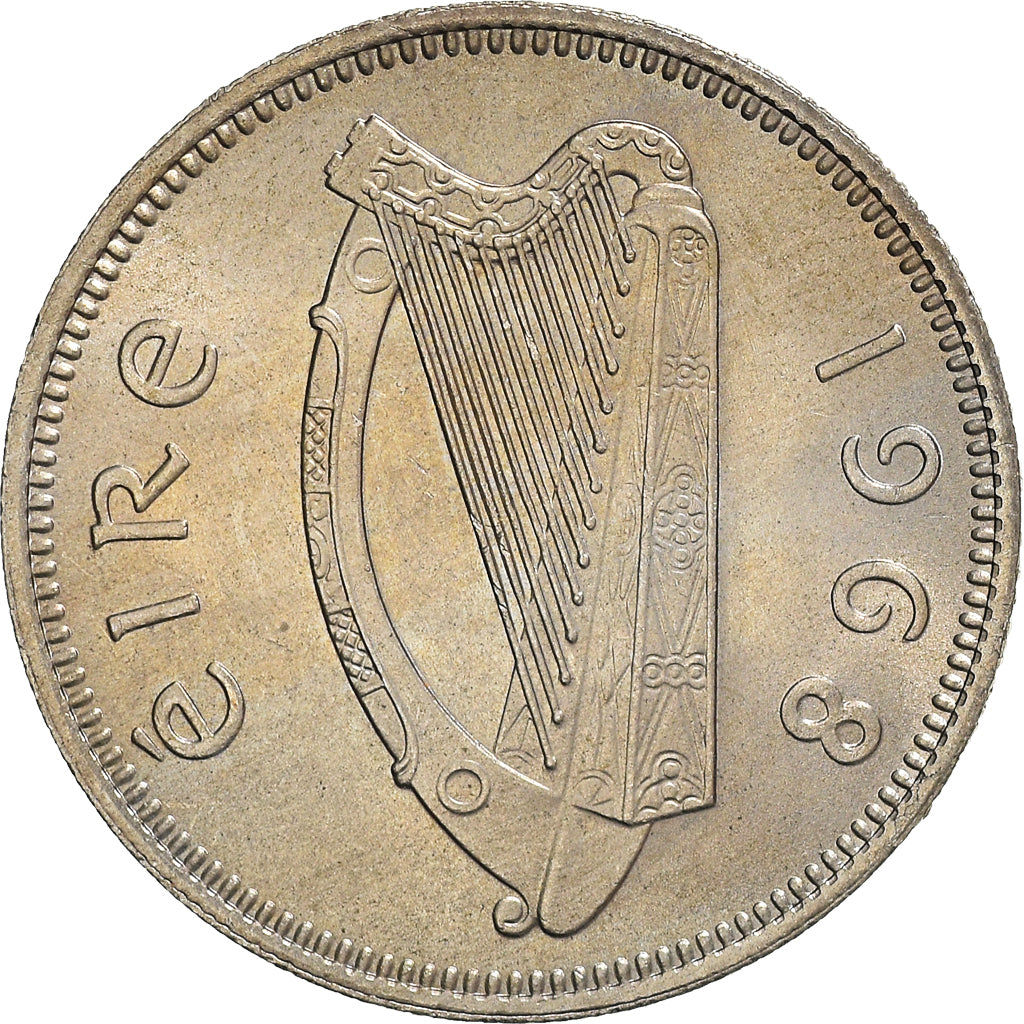 Coin, IRELAND REPUBLIC, Shilling, 1968, MS(63), Copper-nickel, KM:14A